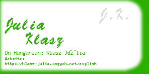 julia klasz business card